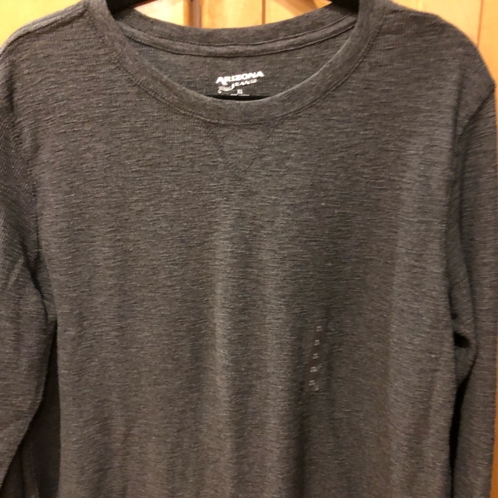 Arizona charcoal grey henley Top, size XL